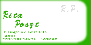 rita poszt business card